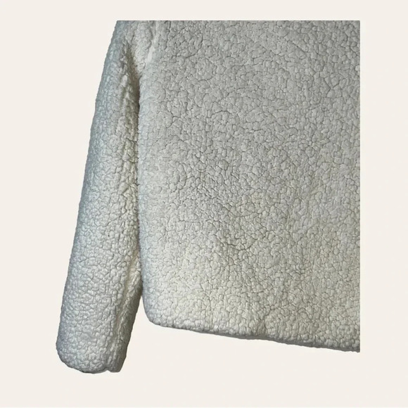 0105W. JACK BY BB DAKOTA SHERPA JACKET FULL ZIP WITH POCKETS SIZE MEDIUM WHITE - Picture 11 of 12